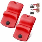 2 Pack Magnetic Canning Jar Opener for Regular & Wide Mouth Mason Lids, Vacuum Seal Remover with Storage Magnet, Patent Pending (Red)