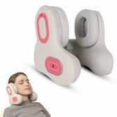 Travel Neck Pillow with Bluetooth Function, Neck Support with Heating Vibration Portable for Plane Car Travel and Daily Rest