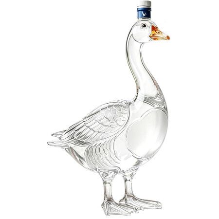 30th Anniversary 3D Sculpted Vodka Bottle,Vodka 3d Sculpted Goose Bottle,350ml (Transparent)
