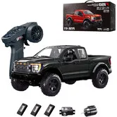 1:12 Scale F150 Raptor 4WD RC Truck Off Road Pickup Remote Control Car with High Speed Motor,LED Lights,Independent Suspension,Black