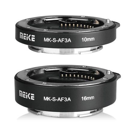 MK-S-AF3A AF Auto Focus Macro Extension Tube Adapter Ring (10mm+16mm) for Sony Mirrorless E-Mount FE-Mount A7 NEX Camera A7 A7II A7M2 NEX3 NEX5 NEX6