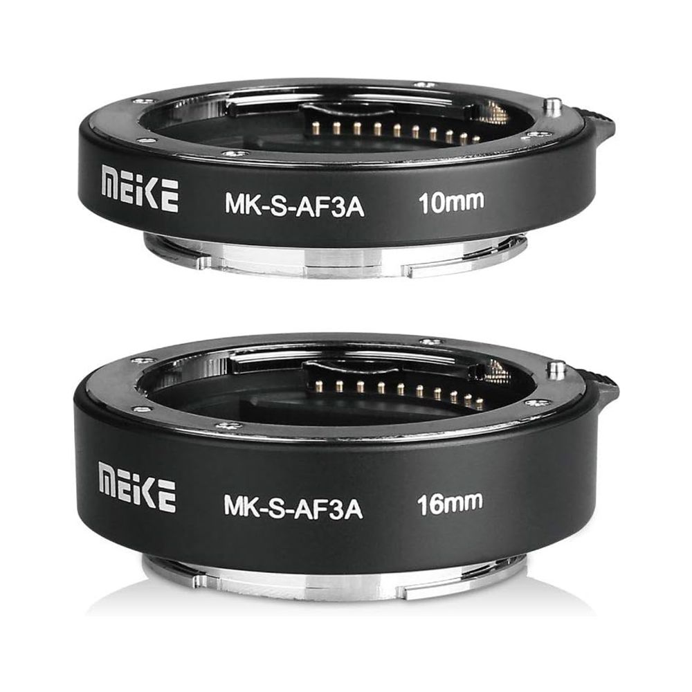 MK-S-AF3A AF Auto Focus Macro Extension Tube Adapter Ring (10mm+16mm) for Sony Mirrorless E-Mount FE-Mount A7 NEX Camera A7 A7II A7M2 NEX3 NEX5 NEX6