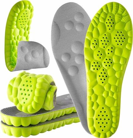 4D Cloud Steppers Insoles for Men and Women Shock Absorption Inserts,Soft Anti-Fatigue,Memory Foam Insoles for Shoes (Men: US 4-7 Women: US 5-8.5)