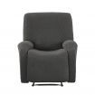 Artiss Recliner Chair Covers with Storage Side Pockets Grey Fabric