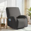 Artiss Recliner Chair Covers with Storage Side Pockets Grey Fabric