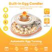 Auto Egg Incubator 26-59 Eggs Hatcher Breeder Automatic Turning Stop Humidity Control Hatching Chicken Duck Bird Quail Poultry Water Refill Candler