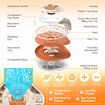 Auto Egg Incubator 26-59 Eggs Hatcher Breeder Automatic Turning Stop Humidity Control Hatching Chicken Duck Bird Quail Poultry Water Refill Candler
