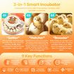 Auto Egg Incubator 26-59 Eggs Hatcher Breeder Automatic Turning Stop Humidity Control Hatching Chicken Duck Bird Quail Poultry Water Refill Candler