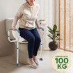 Toilet Safety Rail Bathroom Handrail Surround Frame Adjustable Medical Mobility Aid Seat Grab Support Bar Handle for Elderly Seniors Handicap Disabled