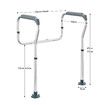 Toilet Safety Rail Bathroom Handrail Surround Frame Adjustable Medical Mobility Aid Seat Grab Support Bar Handle for Elderly Seniors Handicap Disabled