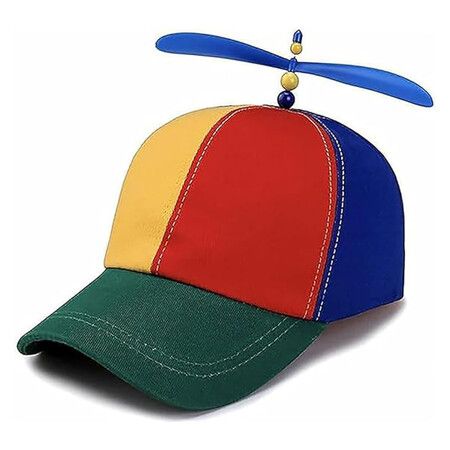 Colorful Helicopter Baseball Cap, Neutral Adjustable Cute Baseball Helicopter Propeller Cap Snapback Cap