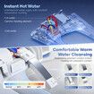 Electric Bidet Toilet Seat Cover Side Panel Remote Control Smart Heated Electronic Instant Warm Water Wash Dryer Self Cleaning Nozzle Soft Close Lid