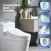 Electric Bidet Toilet Seat Cover Side Panel Remote Control Smart Heated Electronic Instant Warm Water Wash Dryer Self Cleaning Nozzle Soft Close Lid