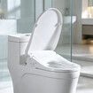 Electric Bidet Toilet Seat Cover Side Panel Remote Control Smart Heated Electronic Instant Warm Water Wash Dryer Self Cleaning Nozzle Soft Close Lid