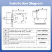 Electric Bidet Toilet Seat Cover Side Panel Remote Control Smart Heated Electronic Instant Warm Water Wash Dryer Self Cleaning Nozzle Soft Close Lid