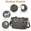 Waterproof Quilted Large Diaper Tote Bag, Daily Travel Bag with Bottle Compartment, Changing Pad, Pacifier Case & Shoulder Strap, Dark Gray