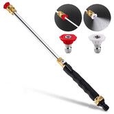 Jet Nozzle Power Washer for Garden Hose, Includes 2 High Pressure Nozzles and Quick Connectors, Hydro Jet High Pressure Washer Tools, Black