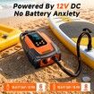 Paddle Board Electric Pump,50 PSI High Pressure SUP Pump with Auto-Off,12V DC Paddleboard Pump with Inflation Deflation,8 Nozzles Air Pump
