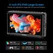 FEELWORLD FW568 PRO 6 Inch 1200nit Camera Field DSLR Monitor 4K HDMI High Brightness Support 3D LUT,Waveform Help Creators Outdoor Accurate Focus Expose