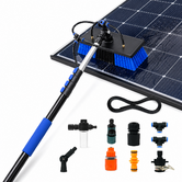 5-12FT 3.6M Solar Panel Cleaning Brush Water Fed Pole Kit Telescopic Solar Cleaning 30CM Brush  Aluminium Pole High Window Billboard Scrubber Set