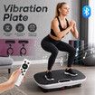 Vibration Machine Plate Full Body Workout Vibrating Exercise Platform Resistance Bands Bluetooth Fitness Equipment for Lymphatic Drainage Weight Loss
