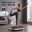 Vibration Machine Plate Full Body Workout Vibrating Exercise Platform Resistance Bands Bluetooth Fitness Equipment for Lymphatic Drainage Weight Loss