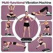 Vibration Machine Plate Full Body Workout Vibrating Exercise Platform Resistance Bands Bluetooth Fitness Equipment for Lymphatic Drainage Weight Loss