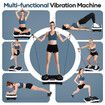 Vibration Plate Exercise Machine Bluetooth Fitness Platform Home Gym Full Body Workout Weight Loss Lymphatic Drainage Shaking Board 240 Speed Levels