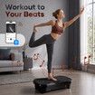 Vibration Platform Machine Plate Bluetooth Gym Fitness Home Exercise Full Body Workout Shake Board 240 Speed Levels for Weight Loss Lymphatic Drainage