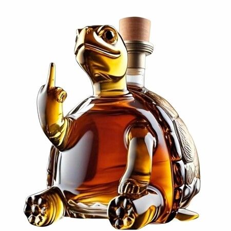 3D Turtle Whiskey Decanter Sculpture, Turtle Bottle Decoration for Bar Office Home, Family Cabinet Bar Decoration for Whiskey Lovers