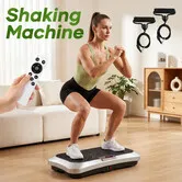 Vibration Plate Machine Exercise Platform Shaker Home Fitness Equipment Gym Vibrating Shaking Full Body Workout Board Weight Loss Lymphatic Drainage