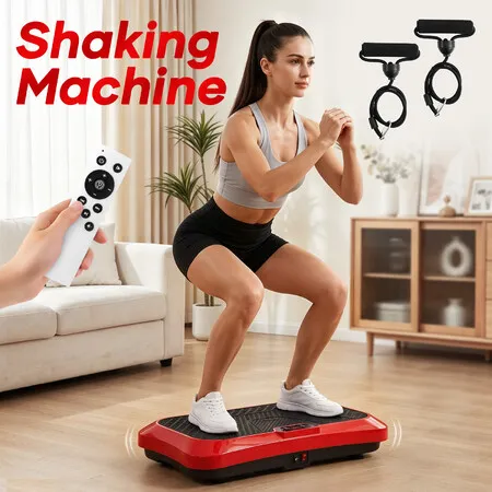 Vibration Platform Machine Plate Shaker Fitness Gym Home Exercise Vibrating Shaking Full Body Workout Stand Shake Board Weight Loss Lymphatic Drainage
