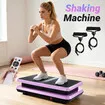 Vibration Plate Machine Fitness Platform Exercise Full Body Workout Vibrating Equipment with Bands Bluetooth for Lymphatic Drainage Weight Loss 150KG