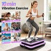 Vibration Plate Machine Fitness Platform Exercise Full Body Workout Vibrating Equipment with Bands Bluetooth for Lymphatic Drainage Weight Loss 150KG