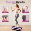 Vibration Plate Machine Fitness Platform Exercise Full Body Workout Vibrating Equipment with Bands Bluetooth for Lymphatic Drainage Weight Loss 150KG