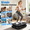 150kg Vertical Vibration Plate Machine Full Body Shaker Exercise Platform with Resistance Bands for Home Fitness Gym Vibrating Shaking Weight Loss