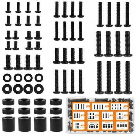Universal TV Mounting Screw Kit With M4 M5 M6 M8 Screws Washers And Spacers Hardware Set In Storage Box For TVs And Monitors Up To 80 Inch