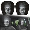 Ghost Face Headrest Covers,Scary Covers for Cars,Halloween Themed Fun Headrest Covers,Universal Size,Washable Stretch Fabric,Scary Set (2pcs)