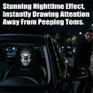 Ghost Face Headrest Covers,Scary Covers for Cars,Halloween Themed Fun Headrest Covers,Universal Size,Washable Stretch Fabric,Scary Set (2pcs)