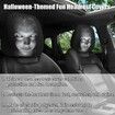 Ghost Face Headrest Covers,Scary Covers for Cars,Halloween Themed Fun Headrest Covers,Universal Size,Washable Stretch Fabric,Scary Set (2pcs)