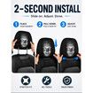 2PCS Ghost Face Headrest Covers,Scary Face Printing Auto Seat Universal Elastic Models Headrest Protector