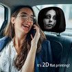 Car Headrest Covers,Soft Polyester Fabric with Funny Cartoon Print,Stretchy Seat Headrest Protector 2 Pack