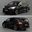 1:24 Compatible for Sienna MPV Car Model, Pull Back Diecast Toy Car with Sounds and Lights for Kids Boys Girls and Men Women, Black