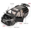 1:24 Compatible for Sienna MPV Car Model, Pull Back Diecast Toy Car with Sounds and Lights for Kids Boys Girls and Men Women, Black