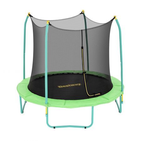 Bestway 8ft Trampoline Kids Rebounder Safety Net Enclosure Outdoor Fitness 2.44m for Ages 6+