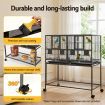 i.Pet 106cm 2-in-1 Bird Cage Aviary with Divider Parrot Budgie Wheels Black