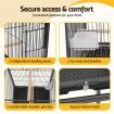 i.Pet 136cm Bird Cage Aviary Open Top Parrot Budgie Stand Wheels Black