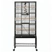 i.Pet 176cm 3-Tier Large Bird Cage Aviary with Ladder Parrot Budgie Wheels Black
