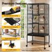 i.Pet 176cm 3-Tier Large Bird Cage Aviary with Ladder Parrot Budgie Wheels Black