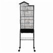 i.Pet 158cm Bird Cage Aviary Parrot Budgie Stand Wheels Black
